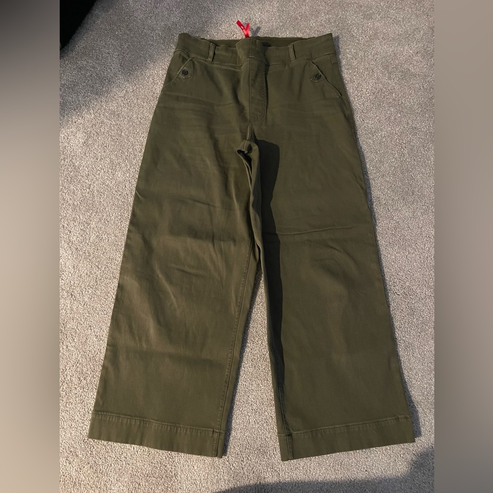 Spanx Stretch Twill Wide Leg Crops- 1X Tall